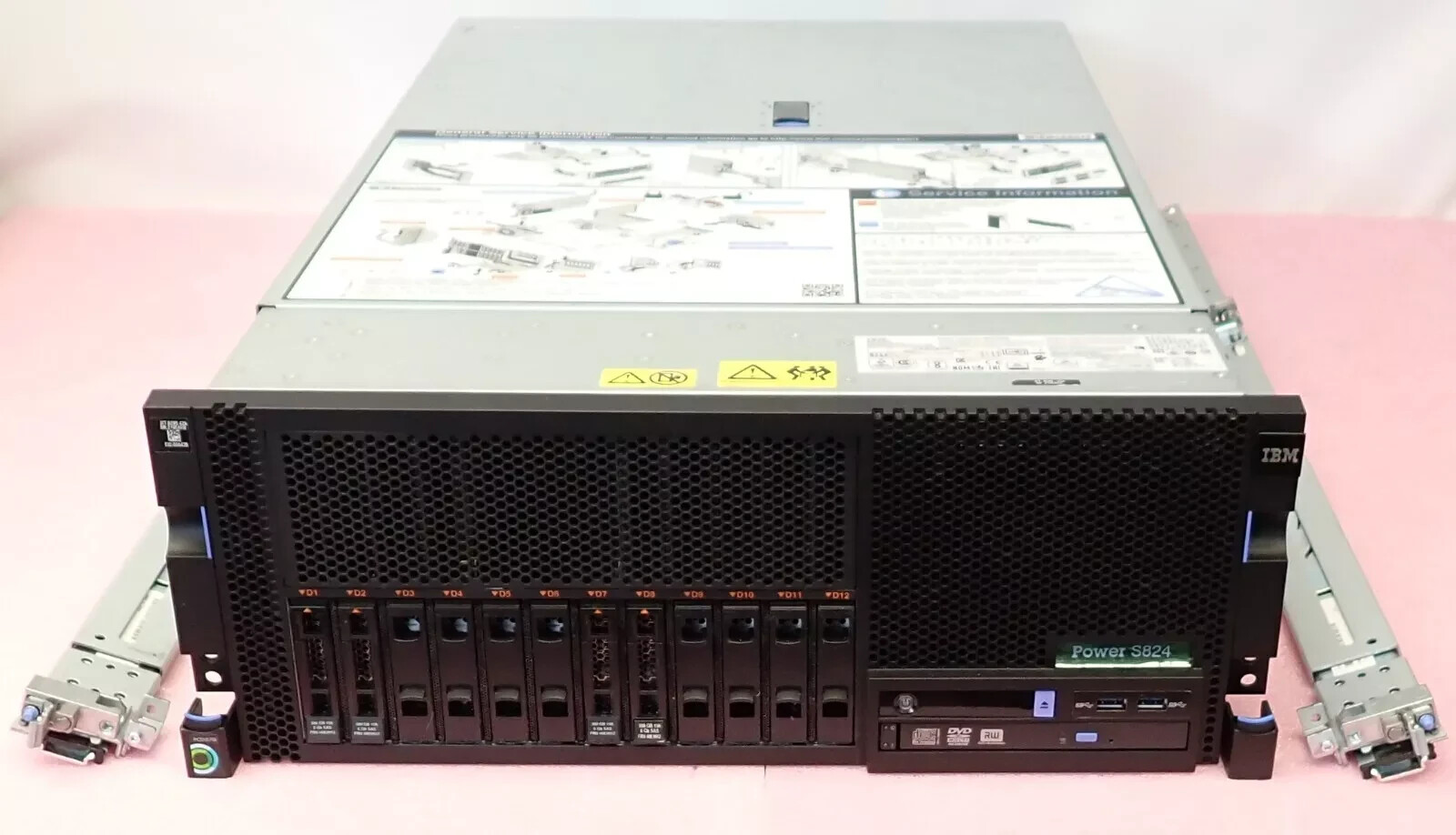 IBM Power S824 8286-42A 8C Power8 CPU 256GB RAM 4x 300GB HDD 12-Bay 4U Server