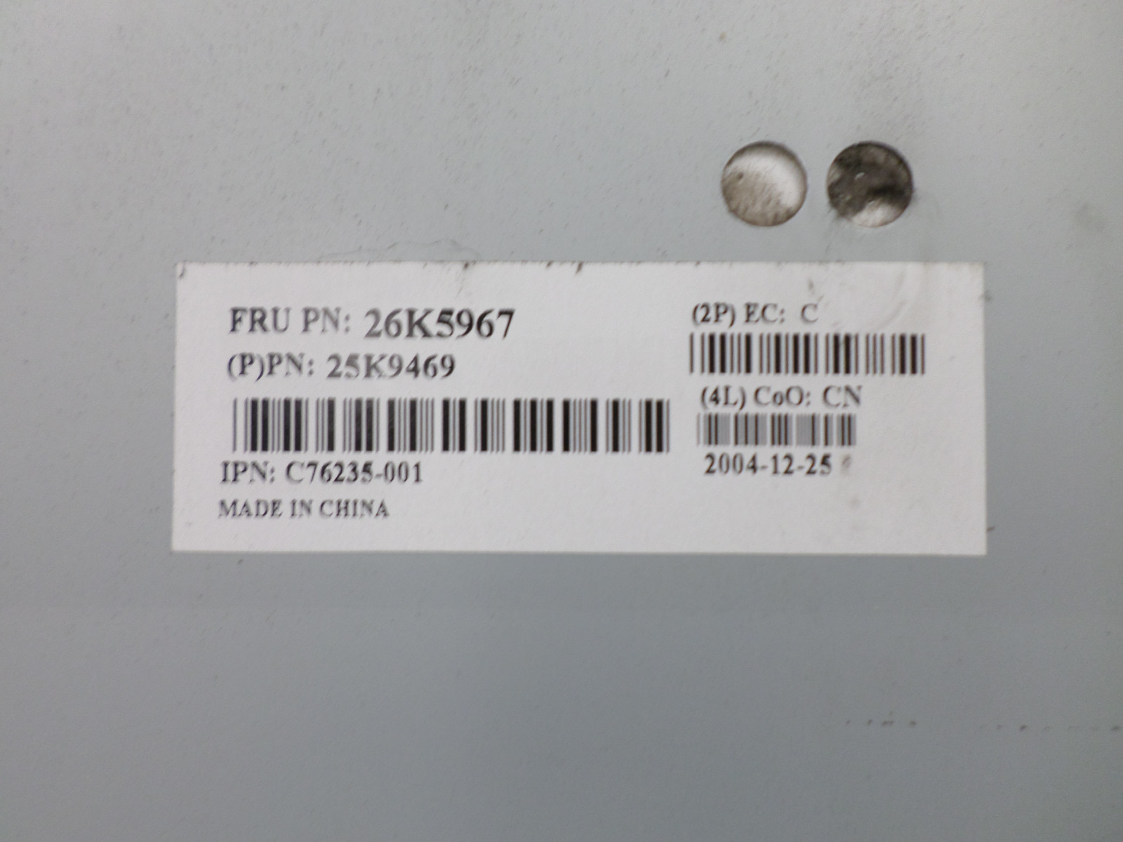 IBM 8843-11U BladeCenter HS20 Xeon 3.0GHz 1GB DDR2 Server 26K5967 25K9469