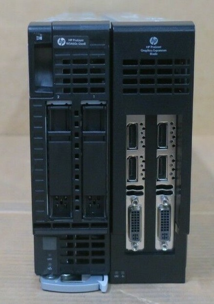 HP ProLiant WS460c Gen8 2x E5-2667v2 128GB Ram Blade Server +GFX Expansion K4000