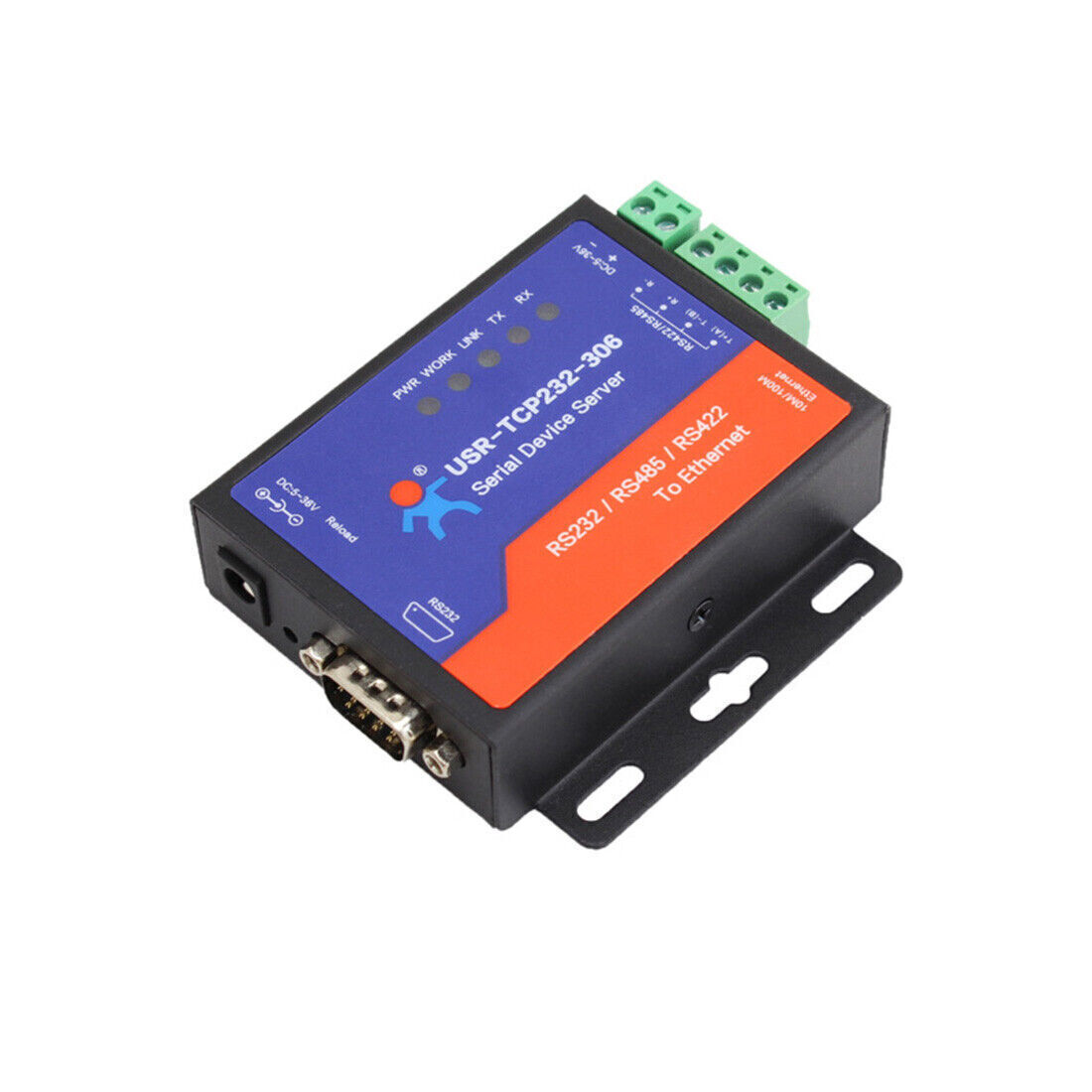 USR-TCP232-306 Ethernet Converter RS422/RS232/RS485 Serial Server Support DNS