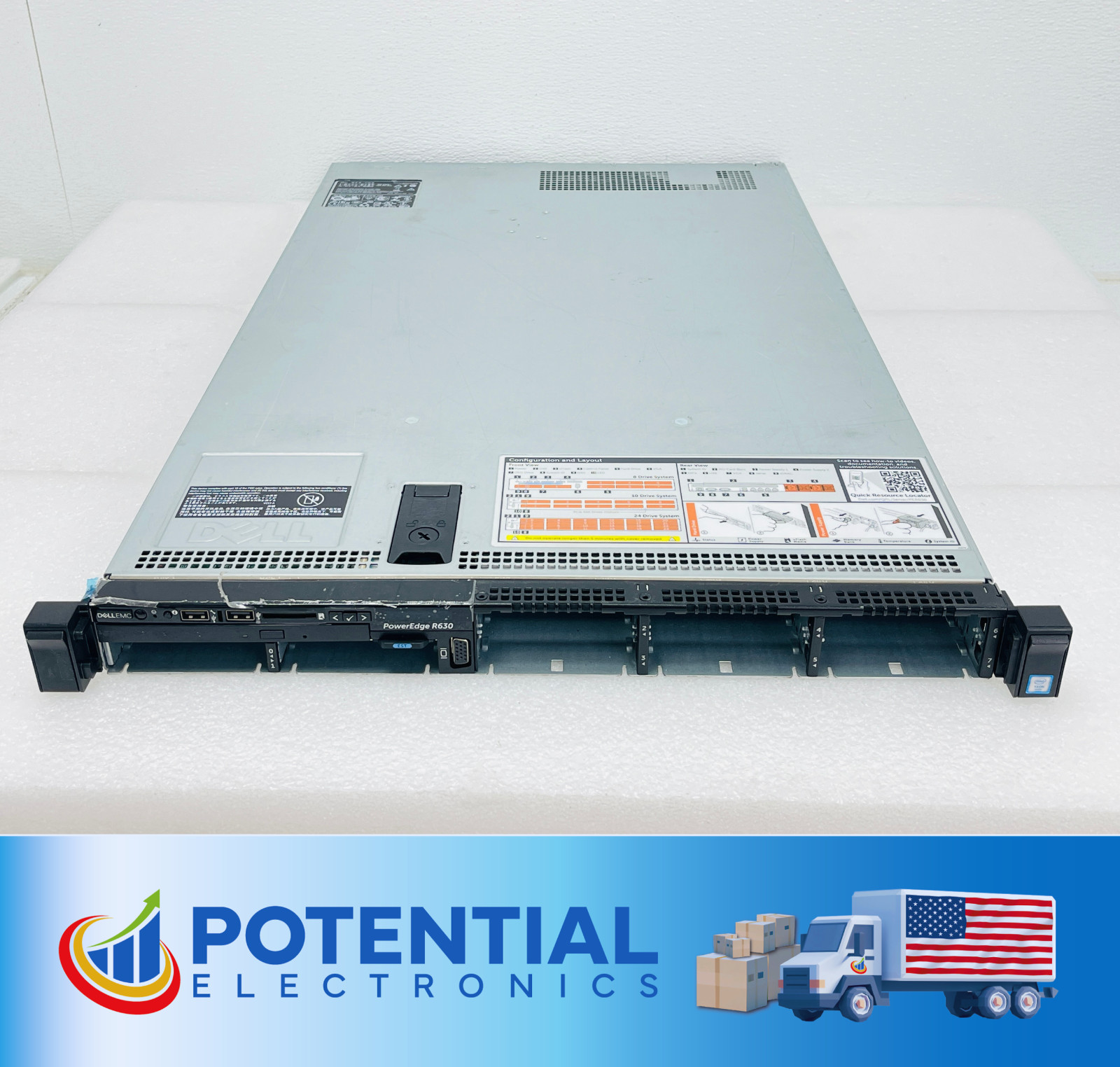 DELL POWEREDGE R630 8SFF, 2x Intel Xeon E5-2683V4 (No HDD, No Ram, No PSU)