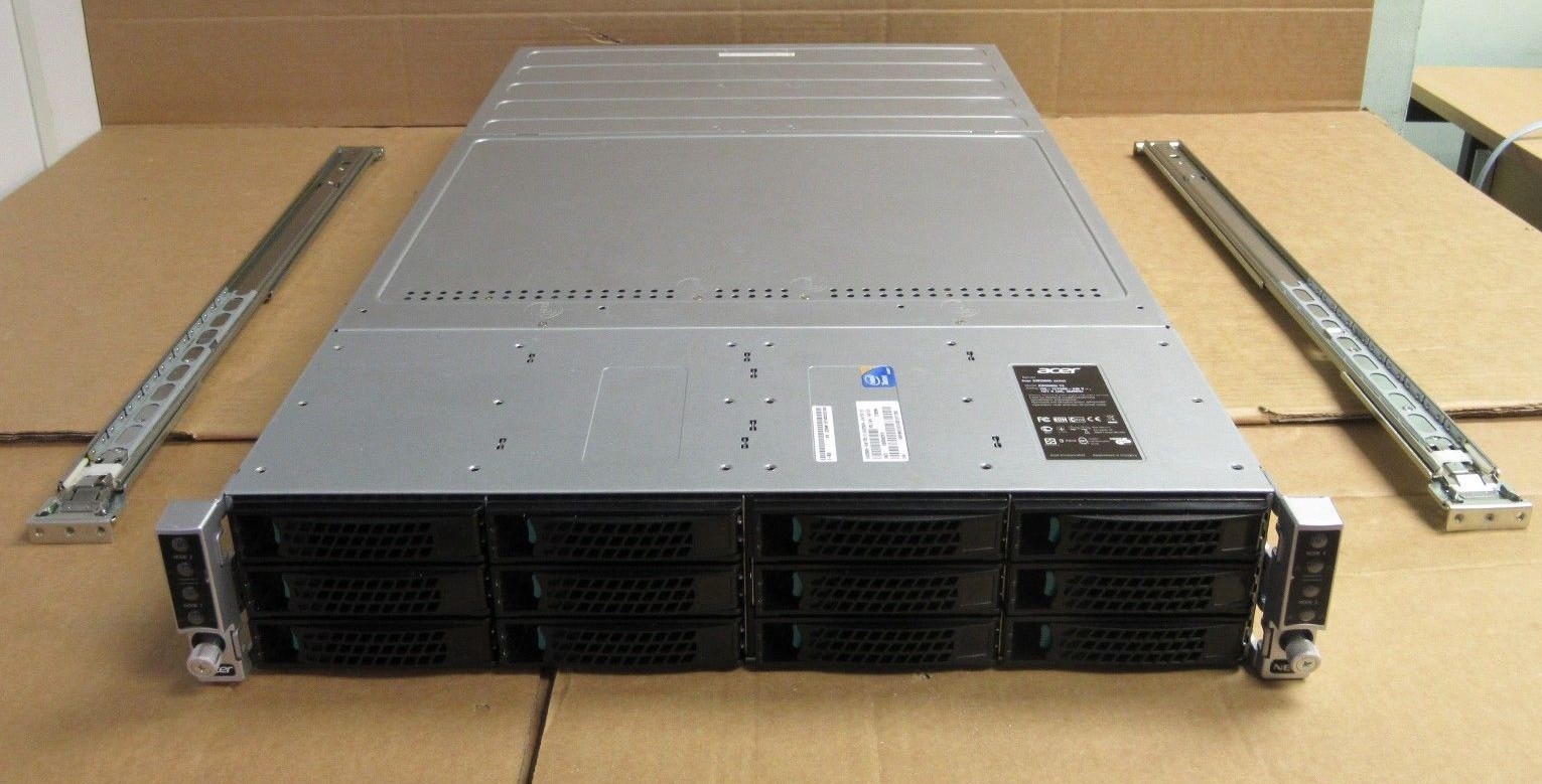 Intel H2312JFKR 4 Node Servers 8 x EIGHT-Core XEON E5-2640v2 256GB Ram 2U Server