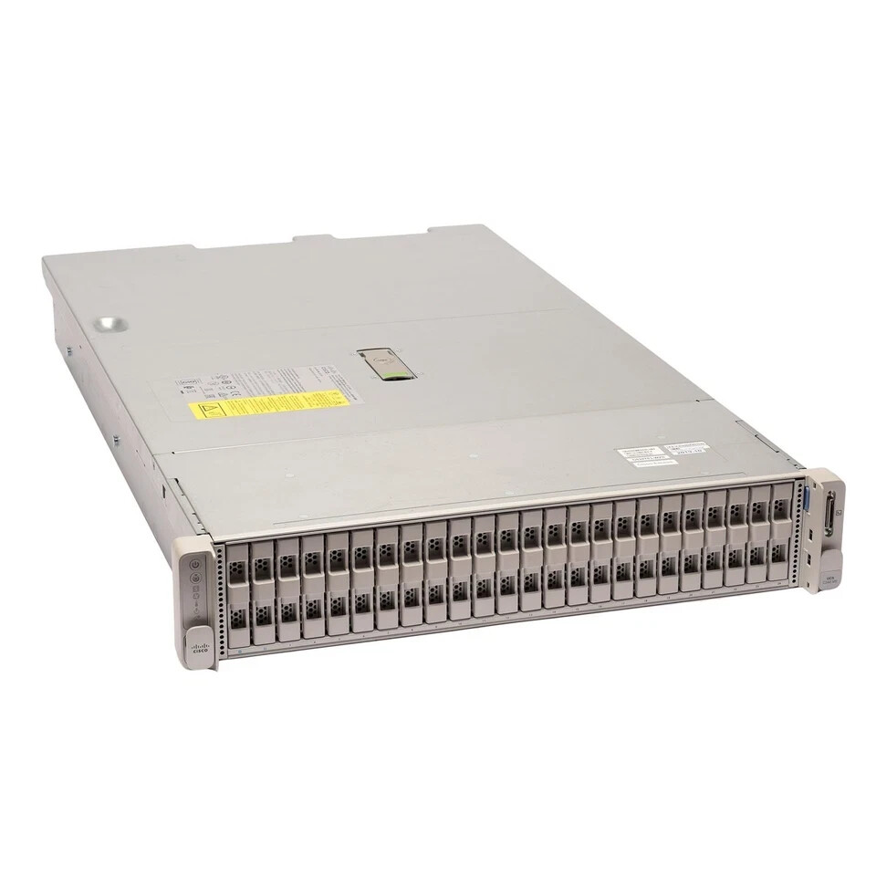 Cisco UCSC-C240-M5SX 24SFF Server, 2x Platinum 8168, 64GB RAM, 25GbE, RAID