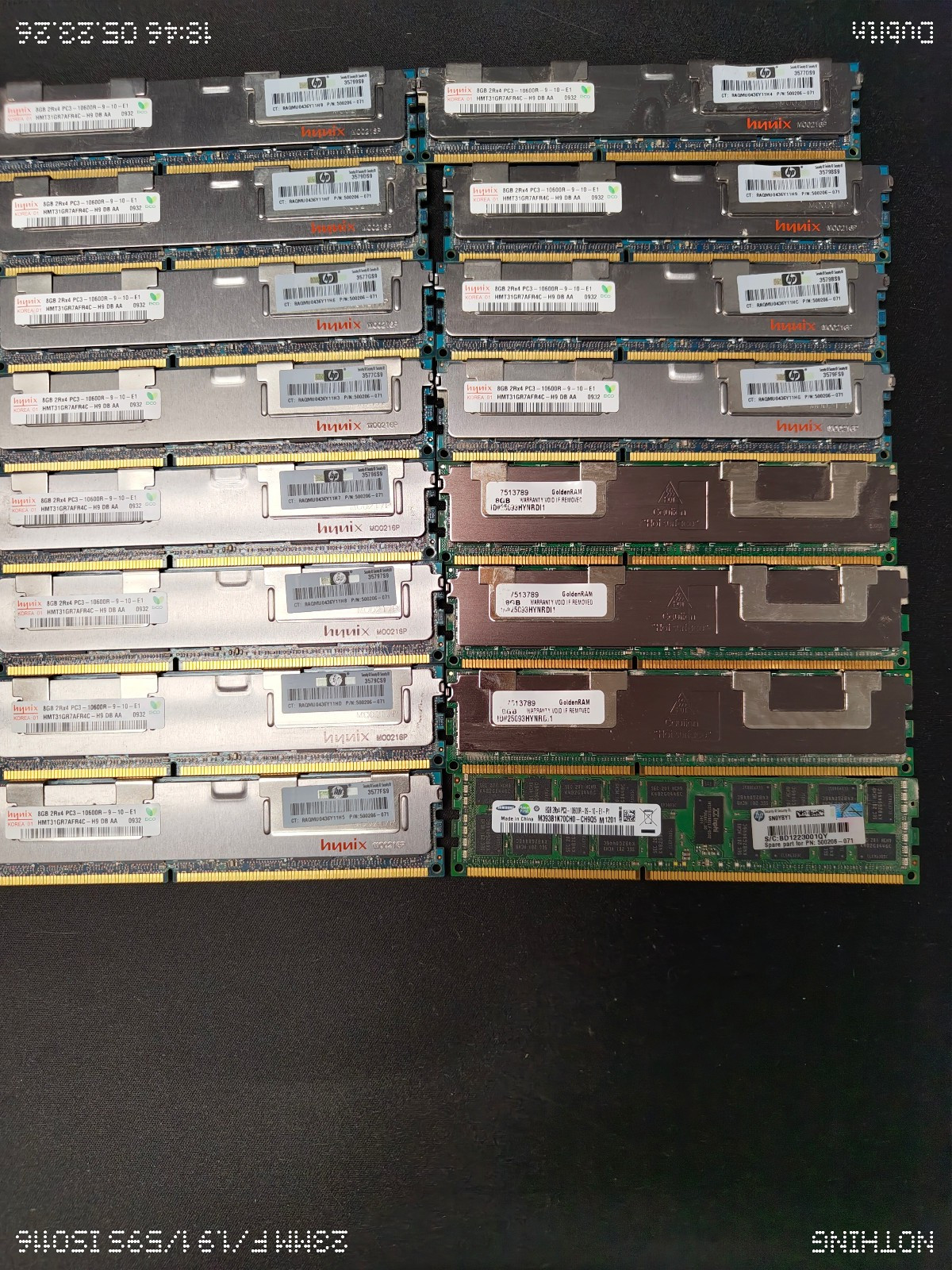 128GB – 16 8gb pc3 10600r ddr3 2rx4 ecc – 2x Xeon E5-2650