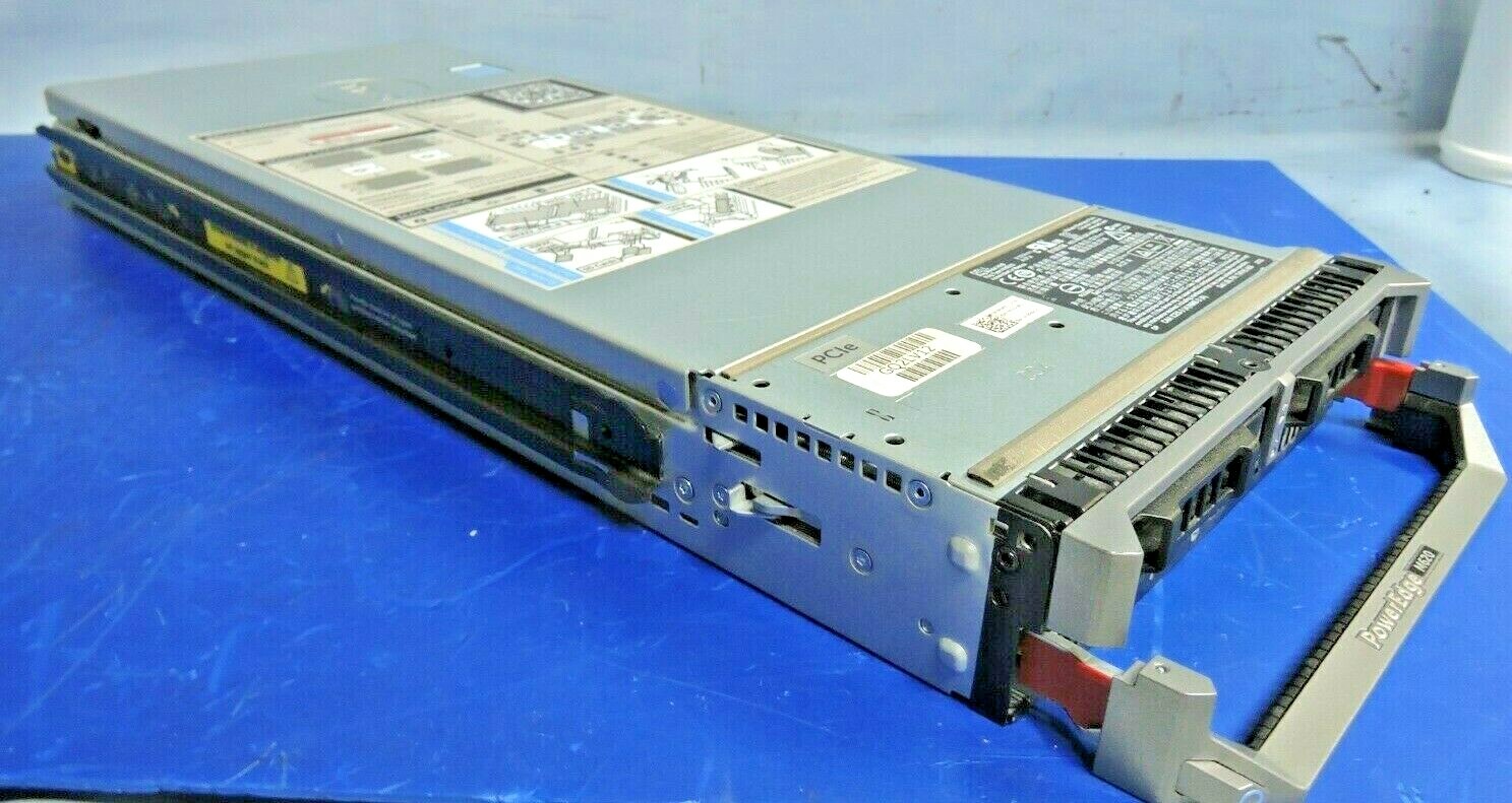 Dell PowerEdge M620 Server 128GB Ram 2x Xeon E5-2640 V2 NJVT7 2x 3N9XX PCIe Card