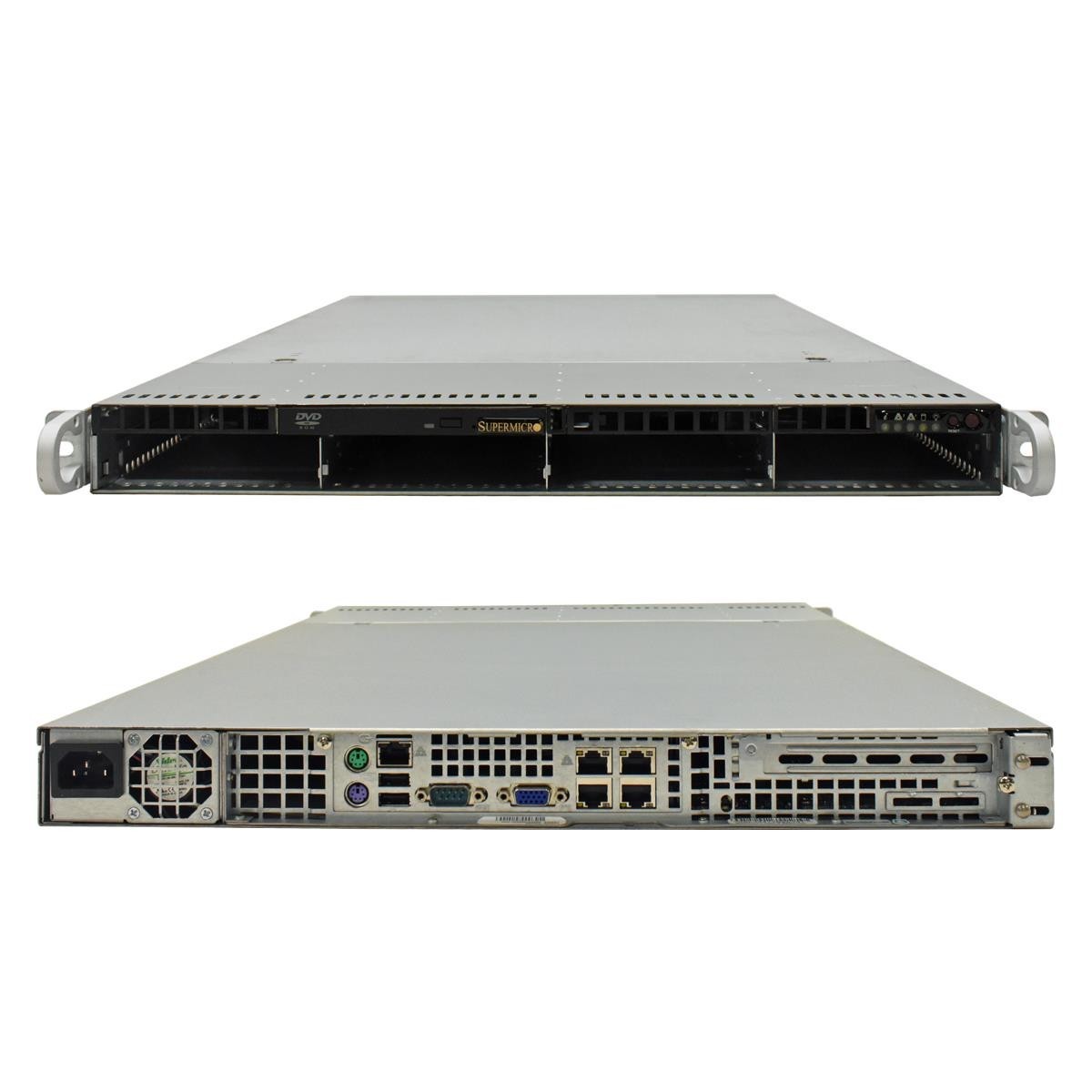 Supermicro CSE-815 1U Server X9SCI-LN4F 1xE3-1270 3.40GHz CPU 8GB PC3 RAM 4×3.5″