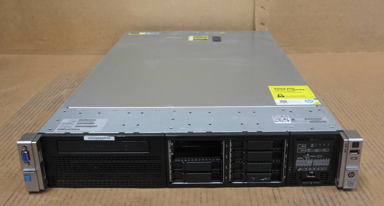 HP ProLiant DL380p Gen8 2x 10C E5-2660v2 2.2GHz 32GB Ram 8x 2.5″ Bay 2U Server