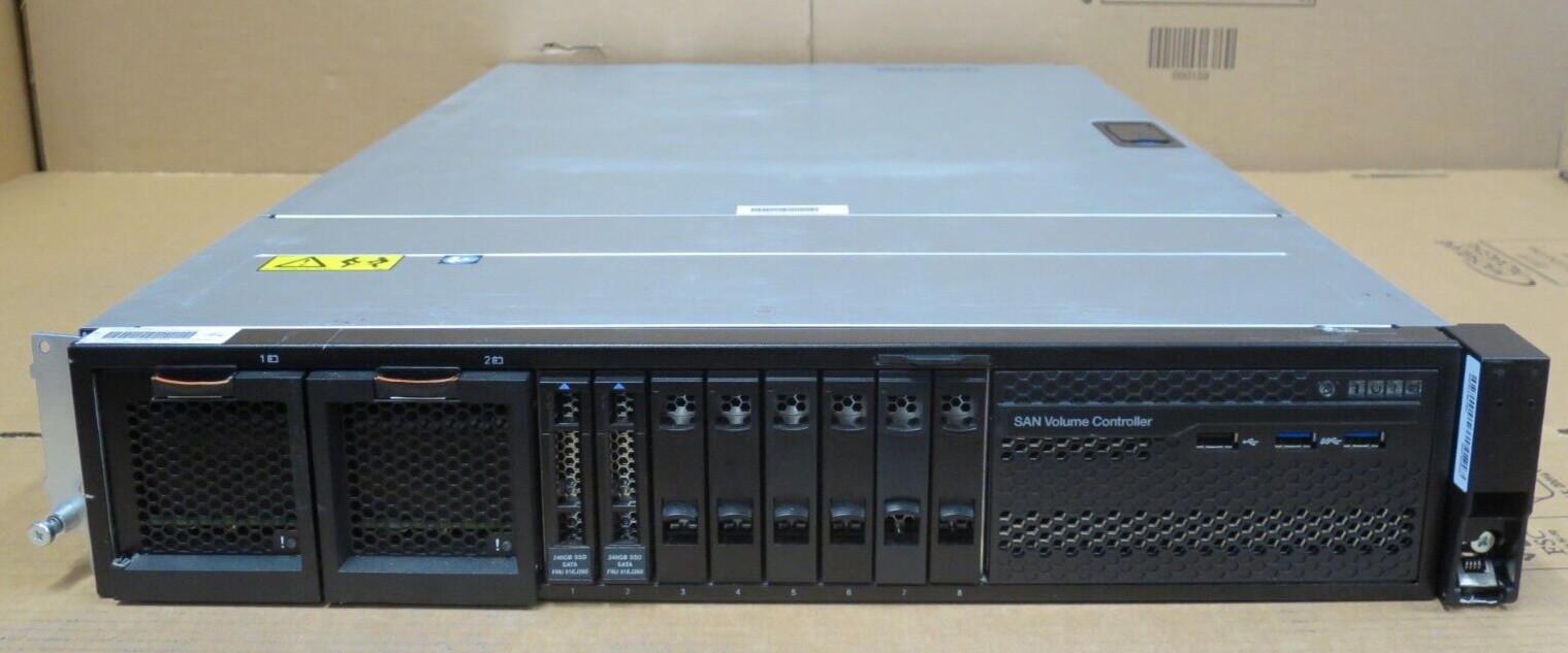 IBM 2145-SV1 SAN Volume Controller 128GB 2x E5-2667v4 8×2.5″ Bay 480GB 2U Server