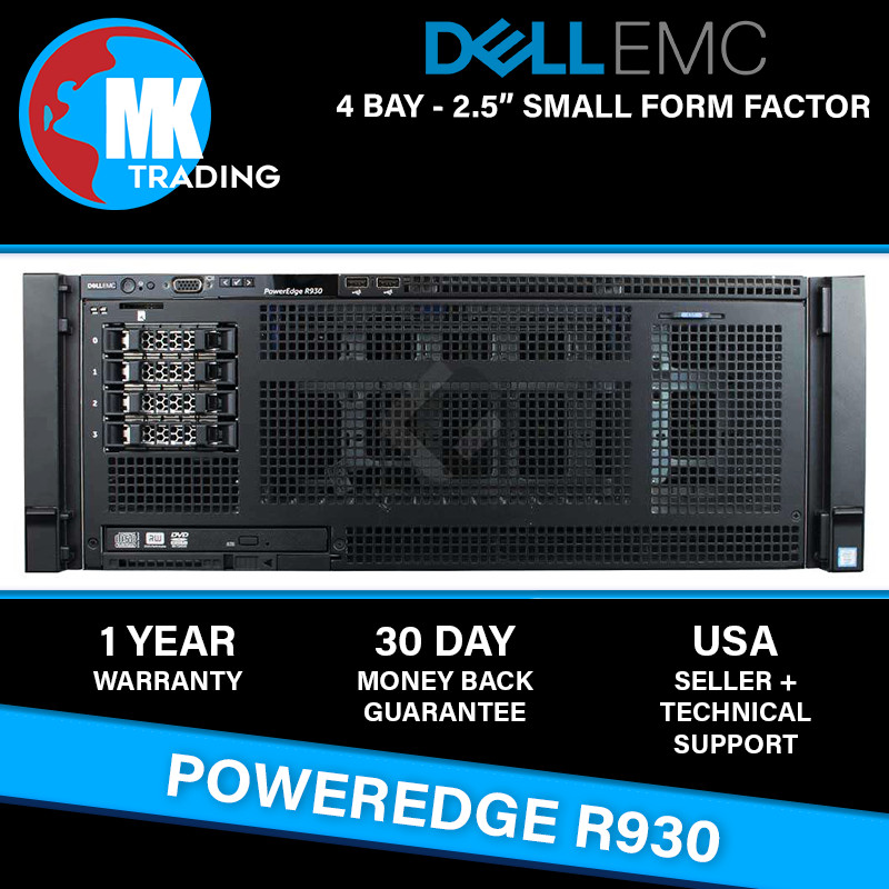 Dell PowerEdge R930 4B SFF 4U Server -V1- Choose CPUs/RAM/Drives – Wholesale