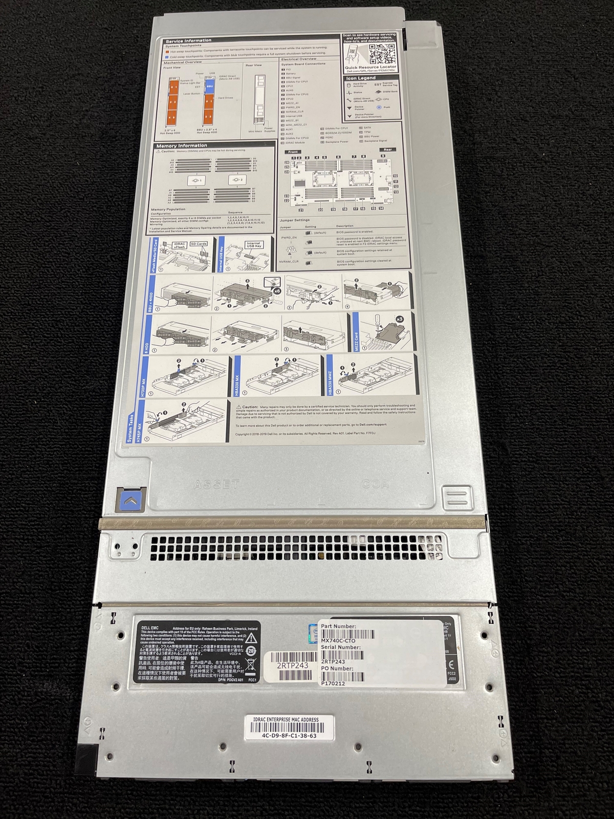 Dell PowerEdge MX740C Blade Server CTO Chassis (MX740C-CTO)