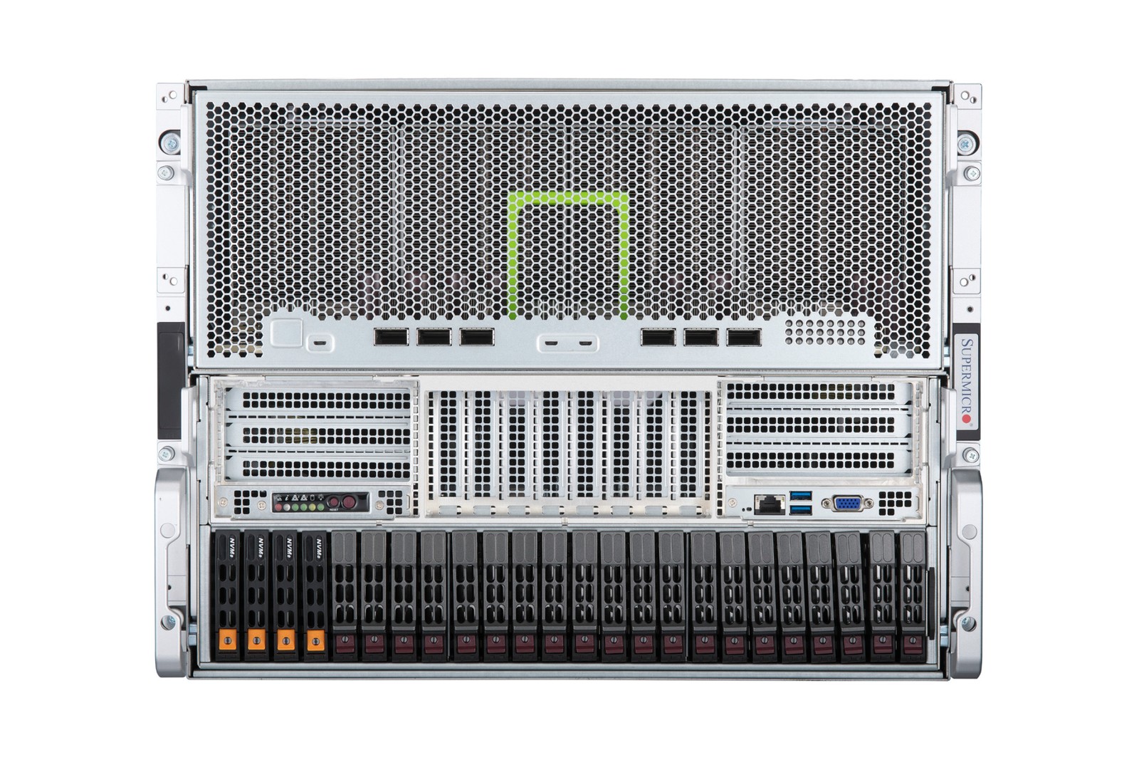 Supermicro 820GH-TNR2, 2x Gold 6326, 768GB RAM, 5.2TB NVMe & 8x Intel Gaudi2 GPU