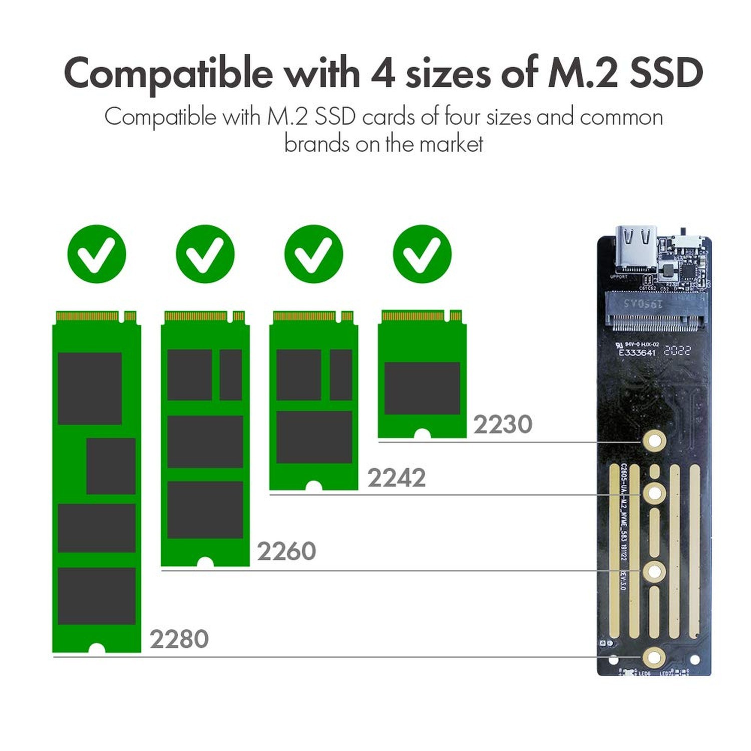 ineo M.2 NVMe (PCIe) SSD Enclosure Built-in Cooling Fan and Write Protection …