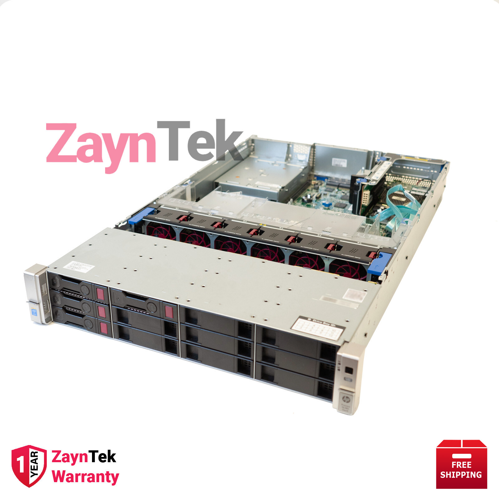 HPE PROLIANT DL380 GEN9 12LFF RACKSERVER 128GBDDR4 2xE52630v3 NEW HPE 12TB HDD