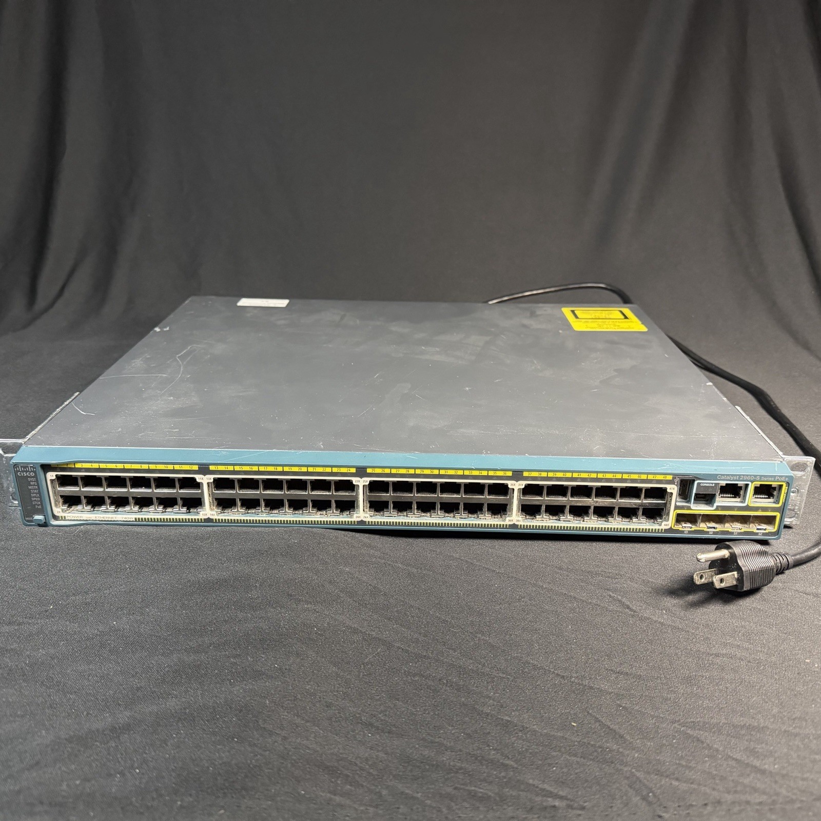 Cisco Catalyst 2960-S 48-Port GbE PoE+ Switch WS-C2960S-48FPS-L w/Power Cord