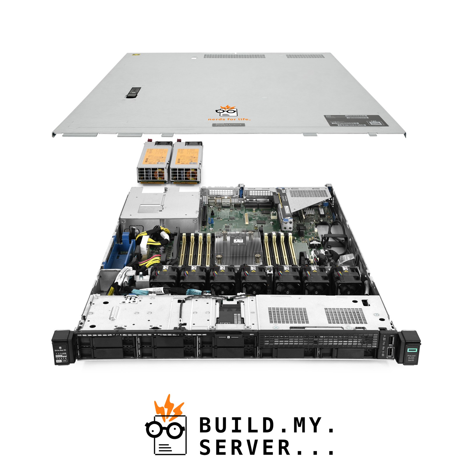 HPE ProLiant DL325 G10 8-Bay NVMe Server 2.50Ghz EPYC 7502 32-Core 16GB RAM