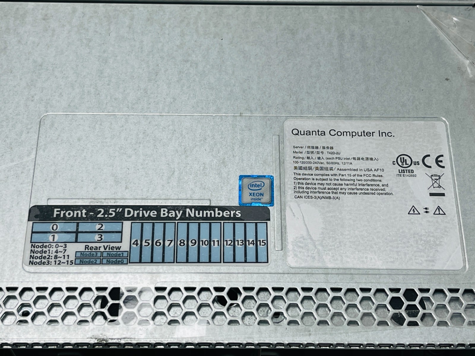 USED – QCT QuantaPlex T42D-2U (No Nodes) Dense Memory Multi-node Compute Server