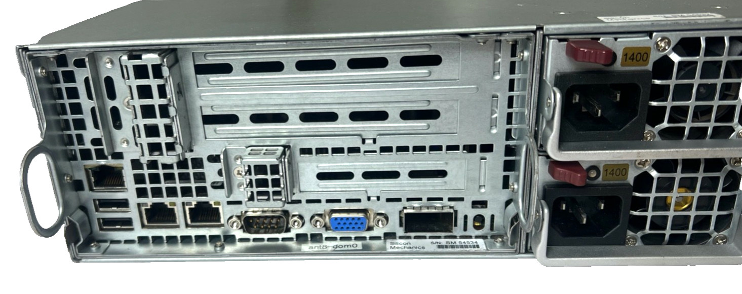 Supermicro CSE-827 2x H8DGT-HF/H8DGT-HIBQF 4 x AMD 6128 @2.0GHz, 32GB Mem Each