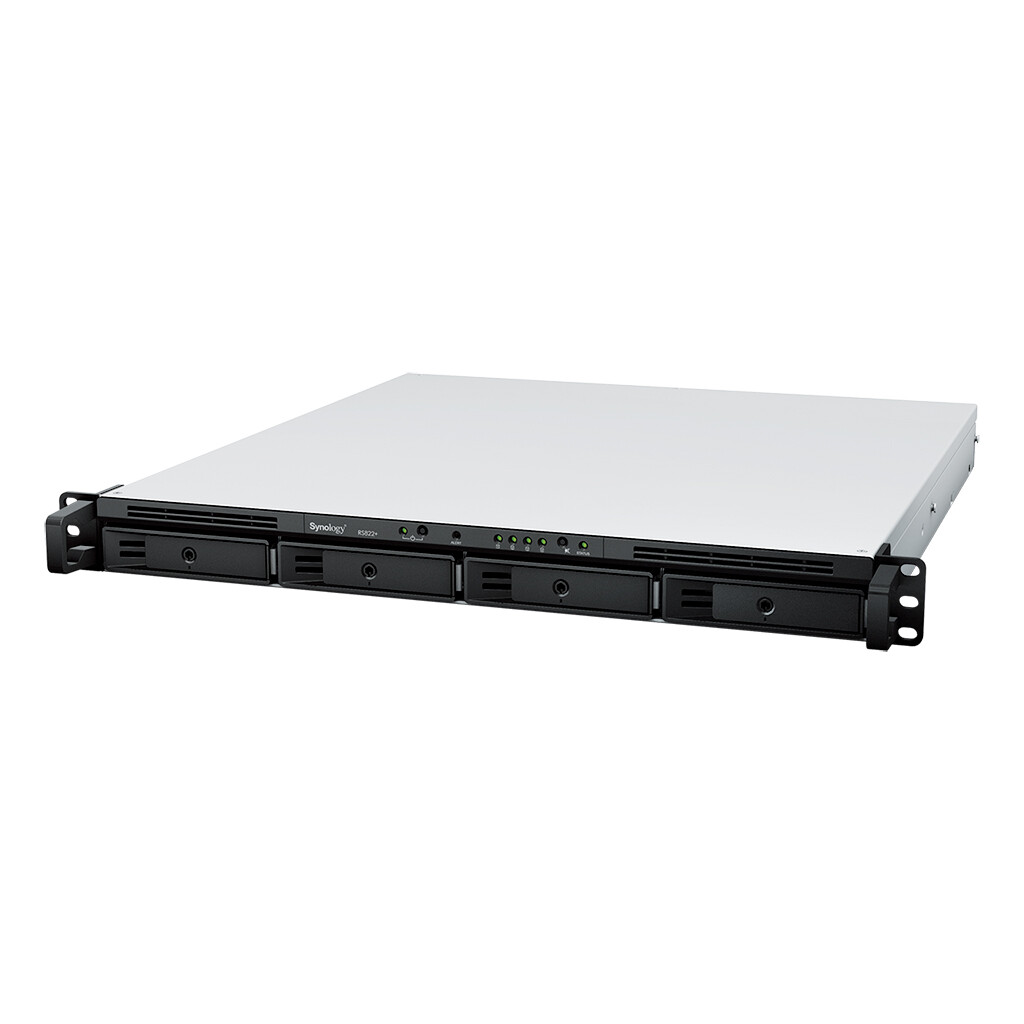 Synology RackStation RS822+ NAS Server, Ryzen 2.2GHz CPU, 4TB SSD with Rail Kit