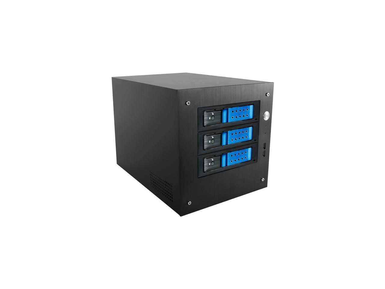 iStarUSA S-35-3DE1BL Black Aluminum / Steel Tower Compact Stylish 3x 3.5″ Hotswa