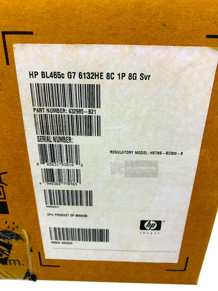 632985-B21 I HP ProLiant BL465c G7 6132HE Blade Server BRAND NEW SEALED