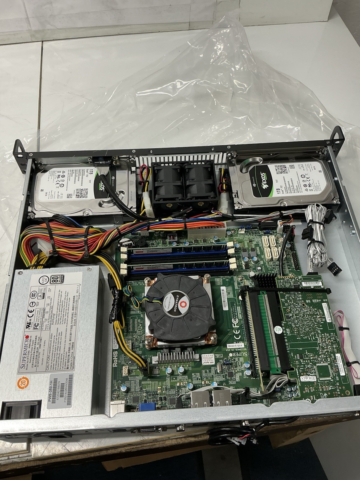 Supermicro X10SLM-F 1U Rack Server CSE-512 Xeon E3 DDR3 ECC/ Dual 1TB HDD W-785S
