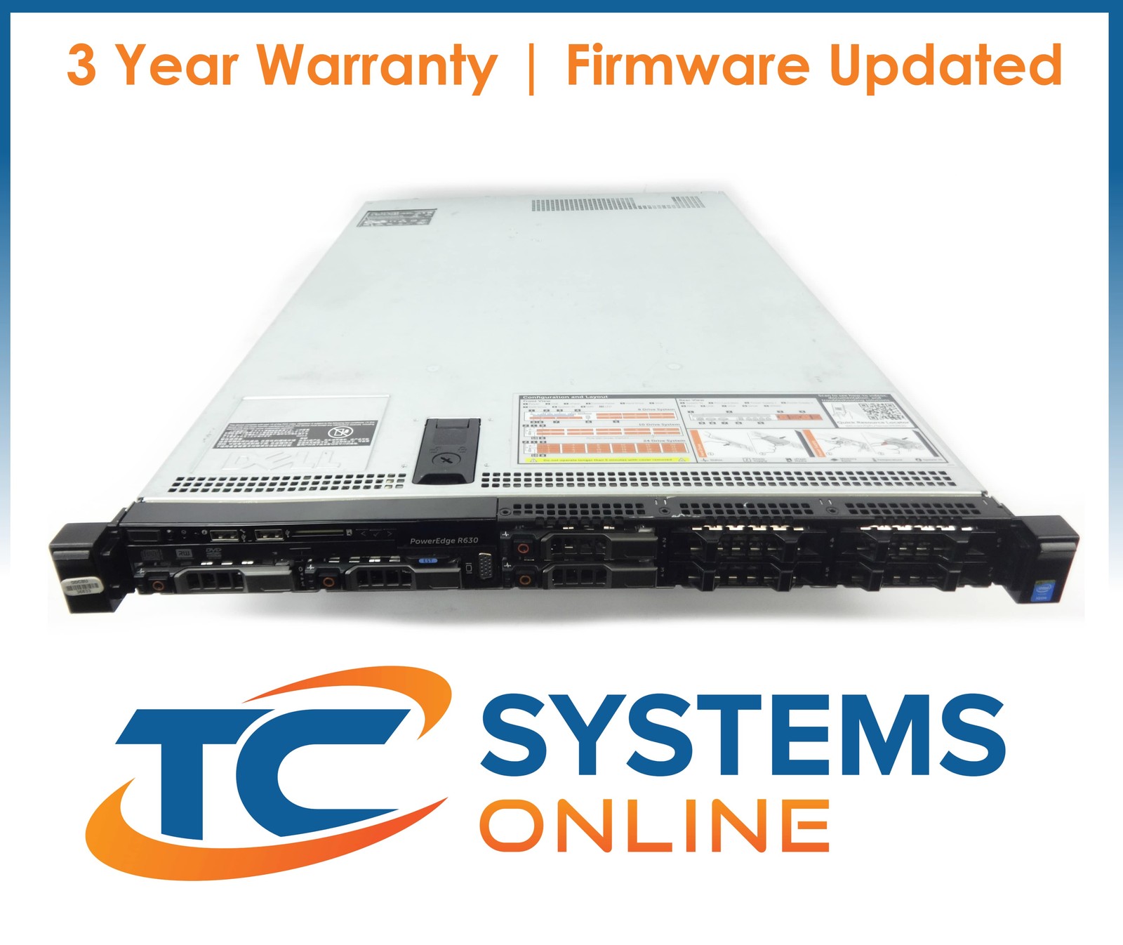 Poweredge R630 8SFF 2x E5-2637V3 3.5ghz =8C/16T 128GB 4x HD TRAY H730