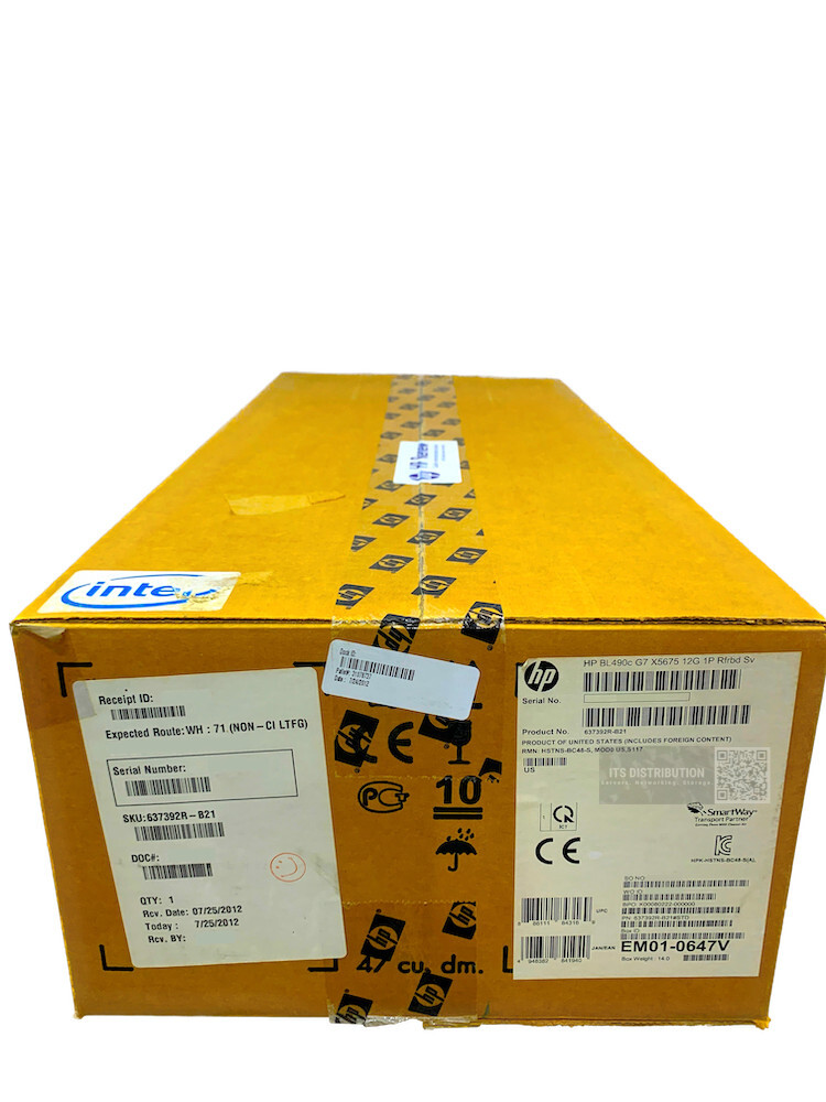 637392-B21 I Open Box HP ProLiant BL490c G7 X5675 12G 3.06 GHz Blade Server