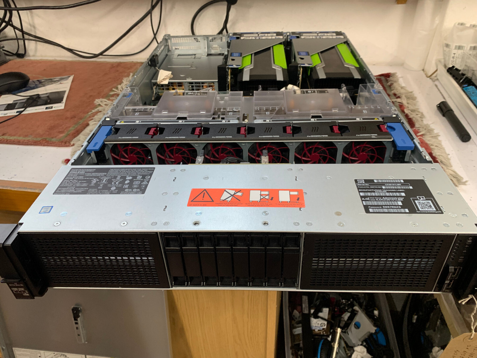 HP DL380 Gen10 Server Dual 20-Core Gold 6138 2x Tesla P100 AI Data Center GPU