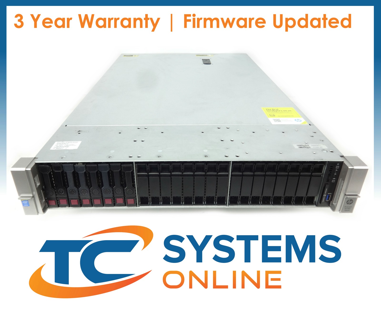 Proliant DL380 G9 24SFF 2x E5-2630v4 2.2GHZ =20C/40T 256GB 8x 1.2TB 12G P440AR