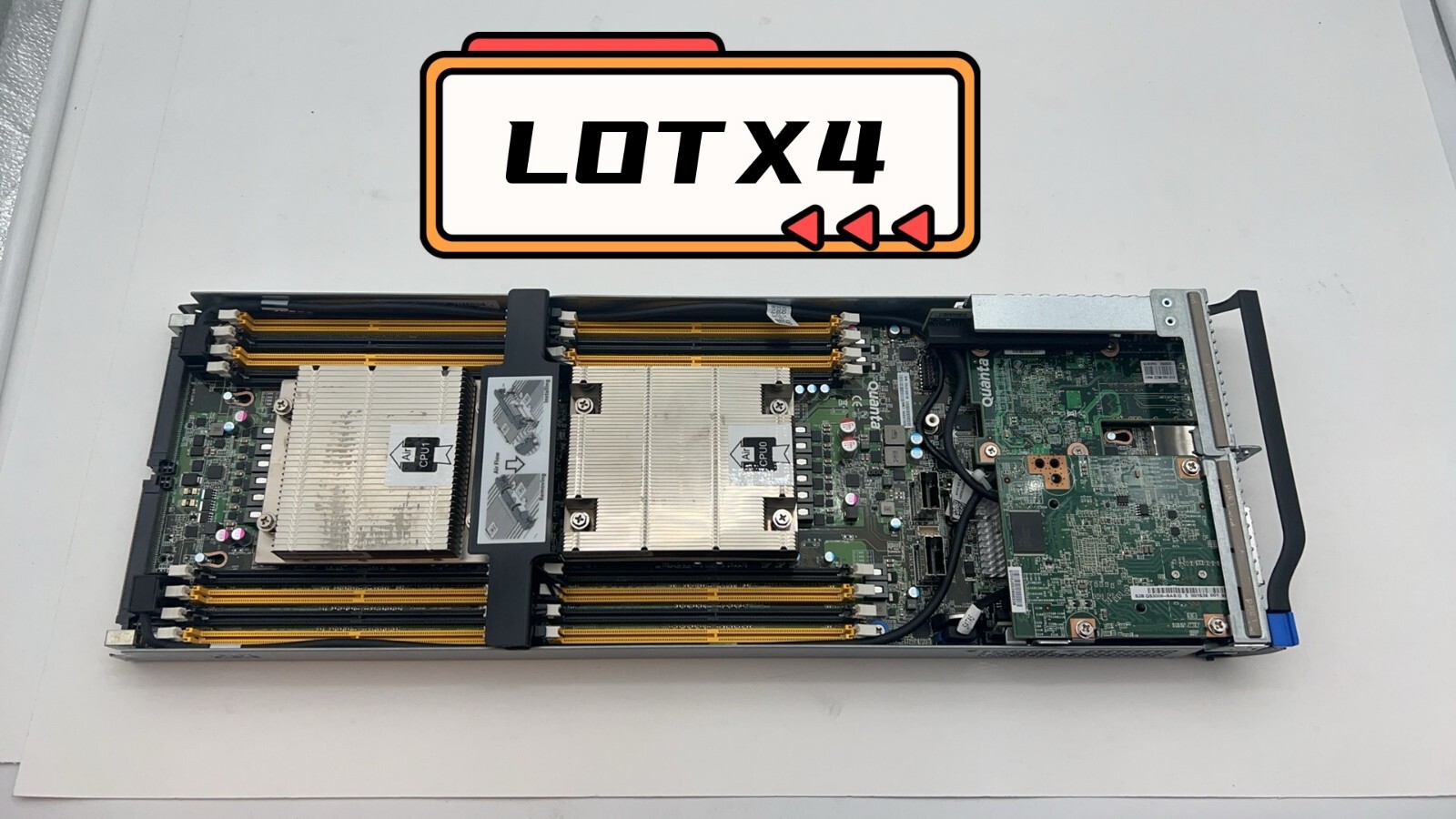 LOT 4 T41S-2U QuantaPlex NODE MOTHERBOARD FOR 24 Bay SFF Server W/ Heatsinks