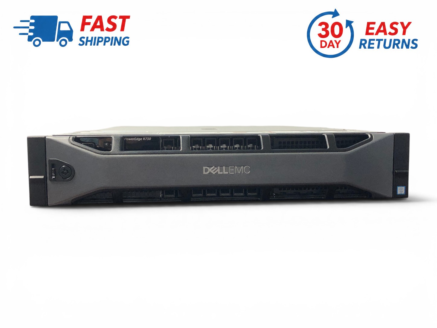 Dell EMC PowerEdge R730 2U Rack Server SFF 8 x 2.5″ 16 Cores 96Gb RAM 1.2TB HDD