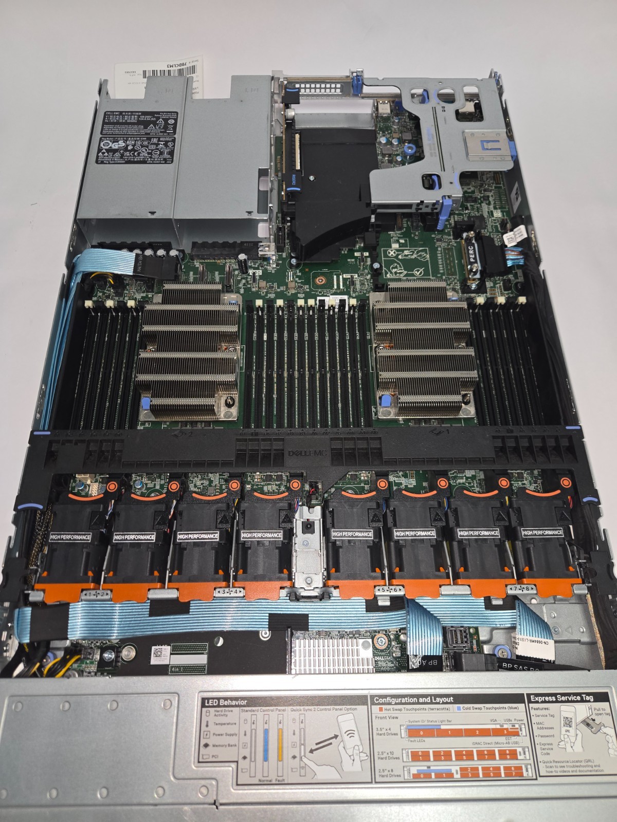 Dell VxRail-E560F 10 bay,8-Nvme ,2-h/s, HP Fans,Idrac9Ent,H330,2x1100w
