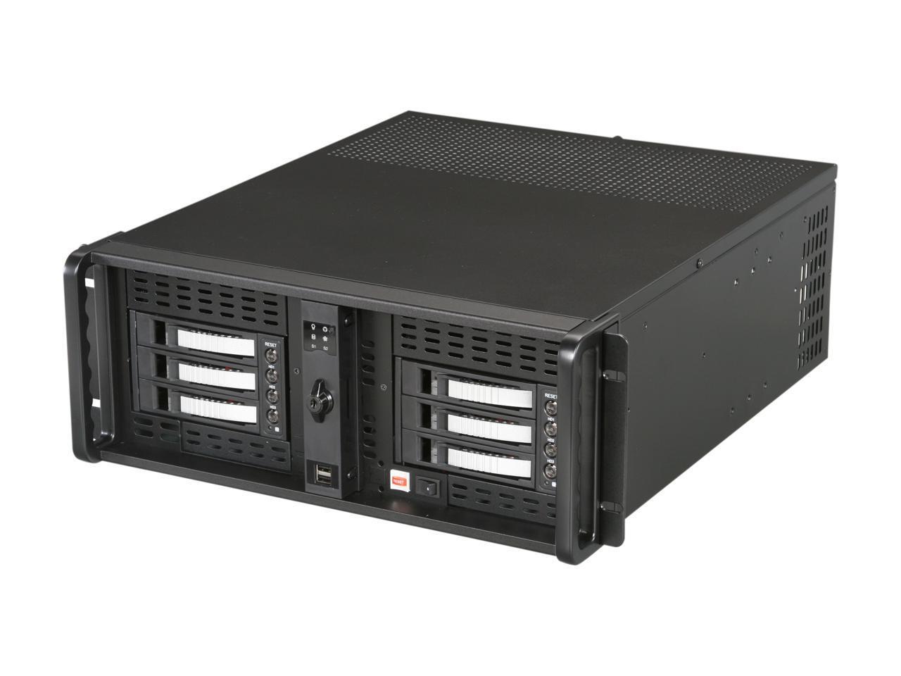 iStarUSA D406ND-B6SL Black Aluminum / Steel 4U Rackmount Compact Stylish Rackmou