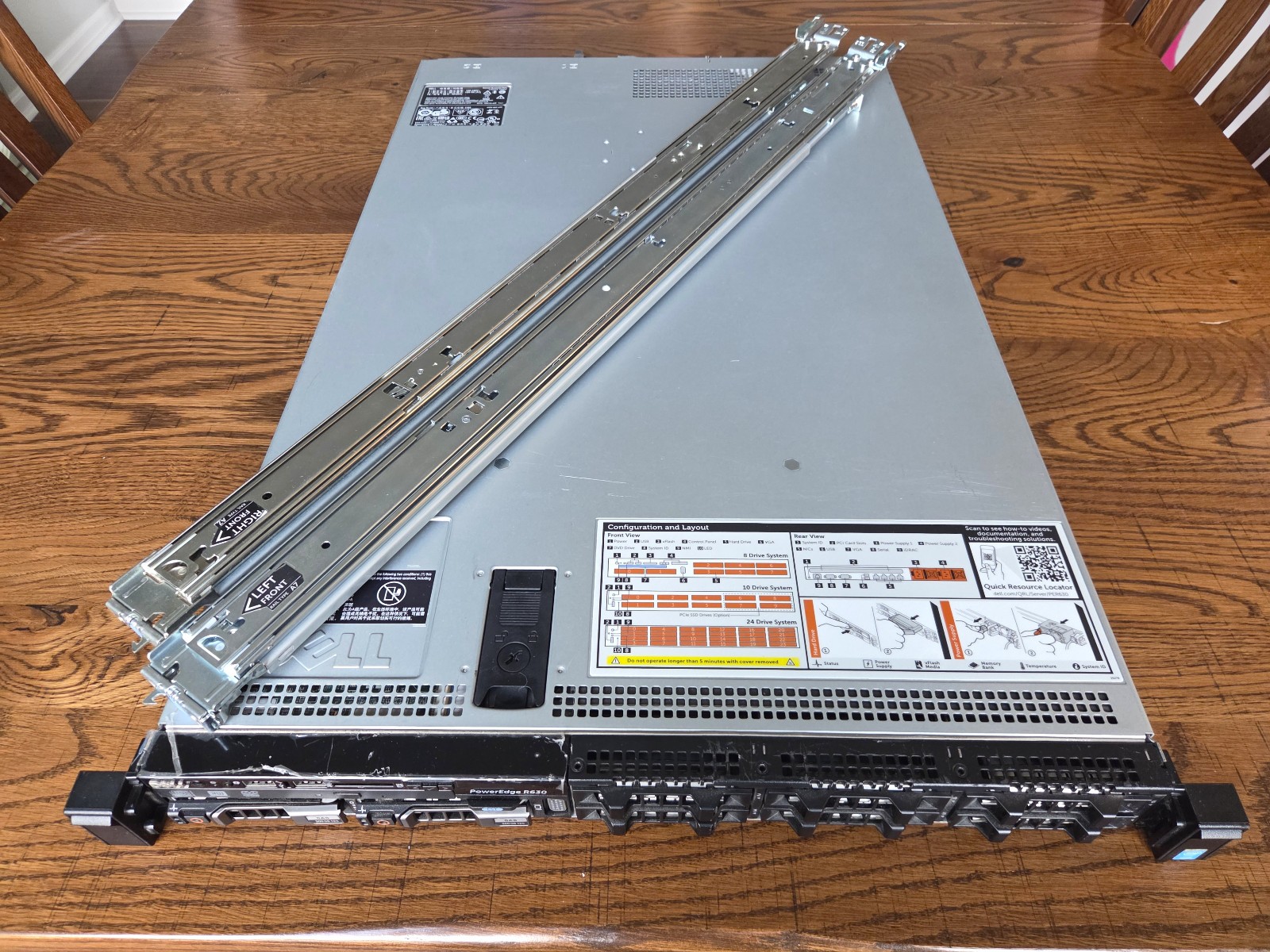Dell PowerEdge R630 8-Bay 1U 2.5″ 2x Intel E5-2697 v3 256GB PERC H330 1x PSU