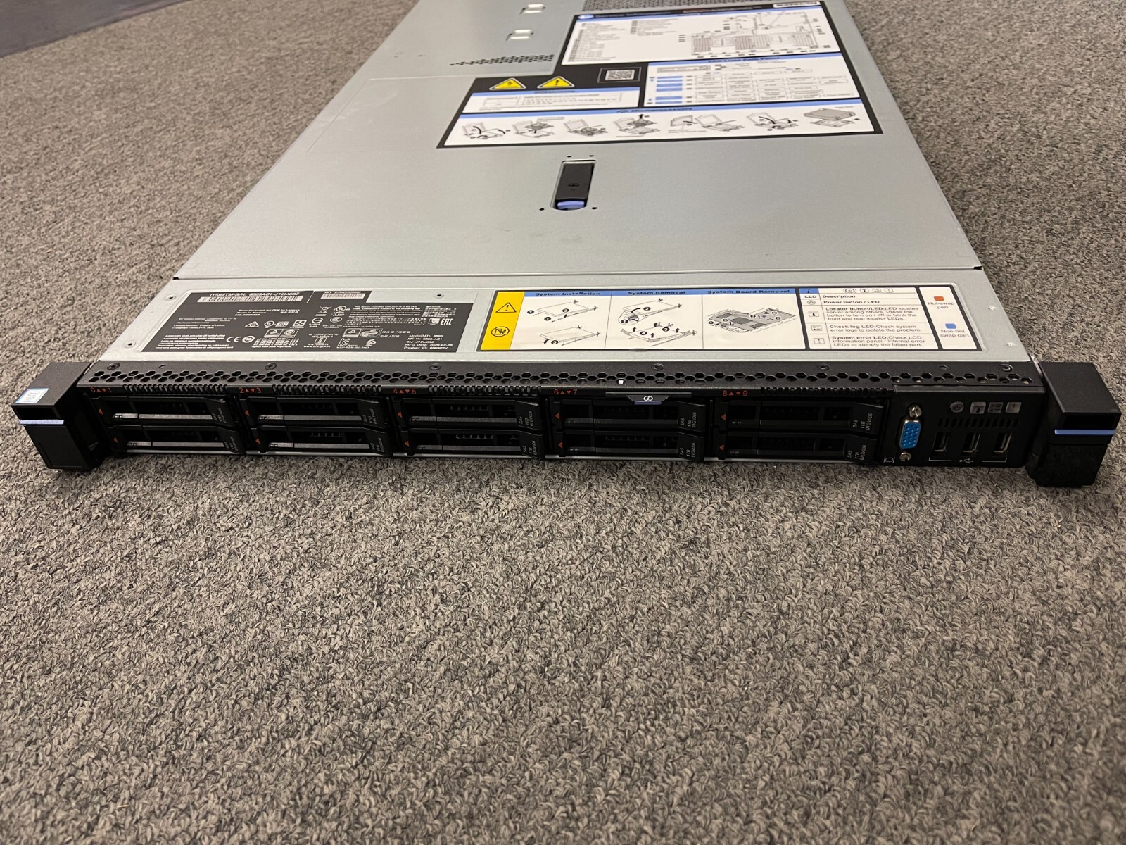 IBM Lenovo X3550 M5 Server 2 X E5-2620 v4 384GB RAM 10 X 1TB 12g SAS Dual PSU
