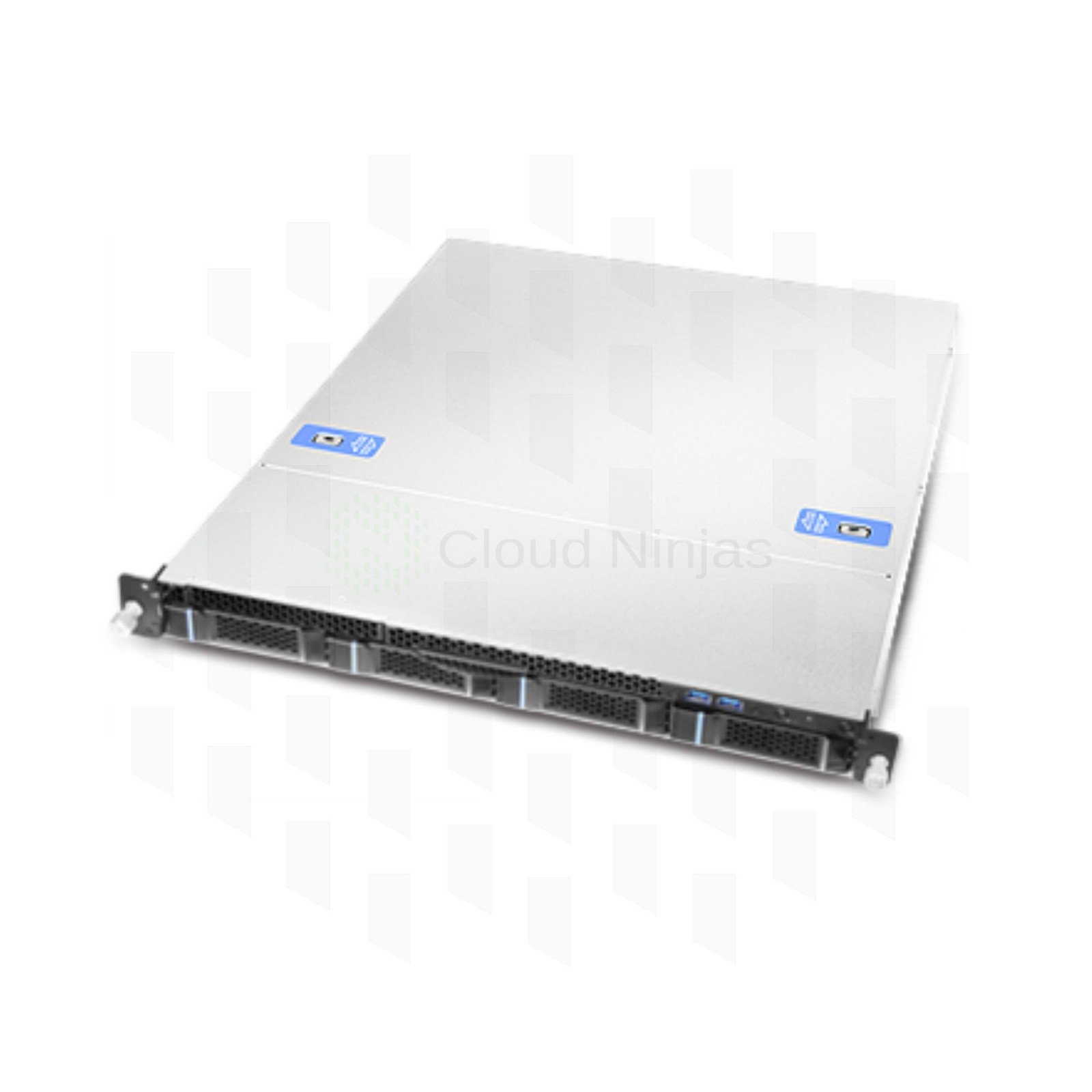 Cloud Ninjas ARS-4LS-2 1U 4 Bay LFF 2x 350W PSU DDR5 M.2 NVMe Barebone Server