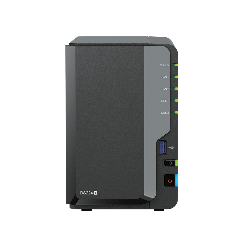 Synology DiskStation DS224+ NAS Server with Celeron 2.0GHz CPU, 44TB HDD Storage