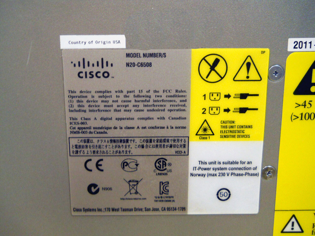 CISCO UCS 5108 Blade Server Chassis
