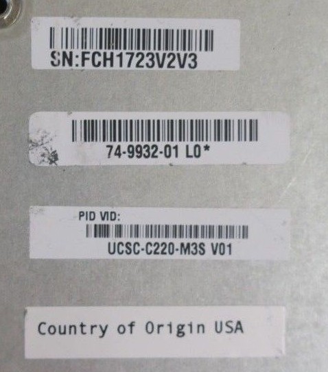 Cisco UCSC-C220-M3S 2x E5-2640 Six-Core 2.50GHz 128GB 2.5″ 1U UCS Server