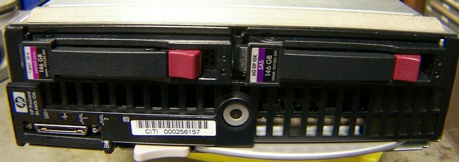 HP PROLIANT 460 SERIES GENERATION 6 BLADE 146 GB SERVER BL460C 507119-003