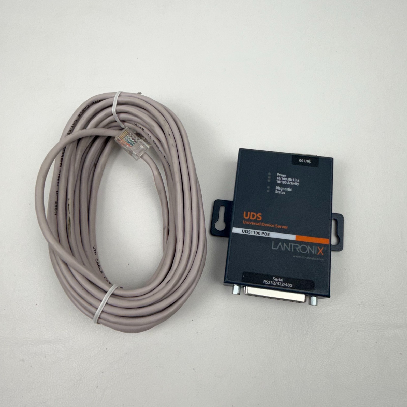 Lantronix UDS1100 Universal POE Serial Device Server Ethernet RS232 RS422 RS485