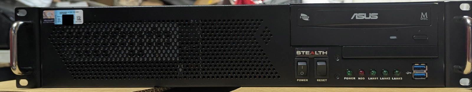 Stealth SR-2501 2U Rackmount Server Intel I7-10700 64GB Ram 4TB HDD Win10PRO
