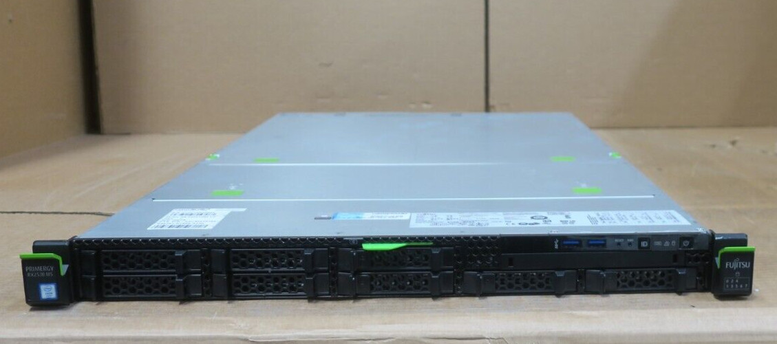 Fujitsu Primergy RX2530 M5 2x 10C Gold 5215 288GB RAM 4x 2.5″ Bay 1U Rack Server