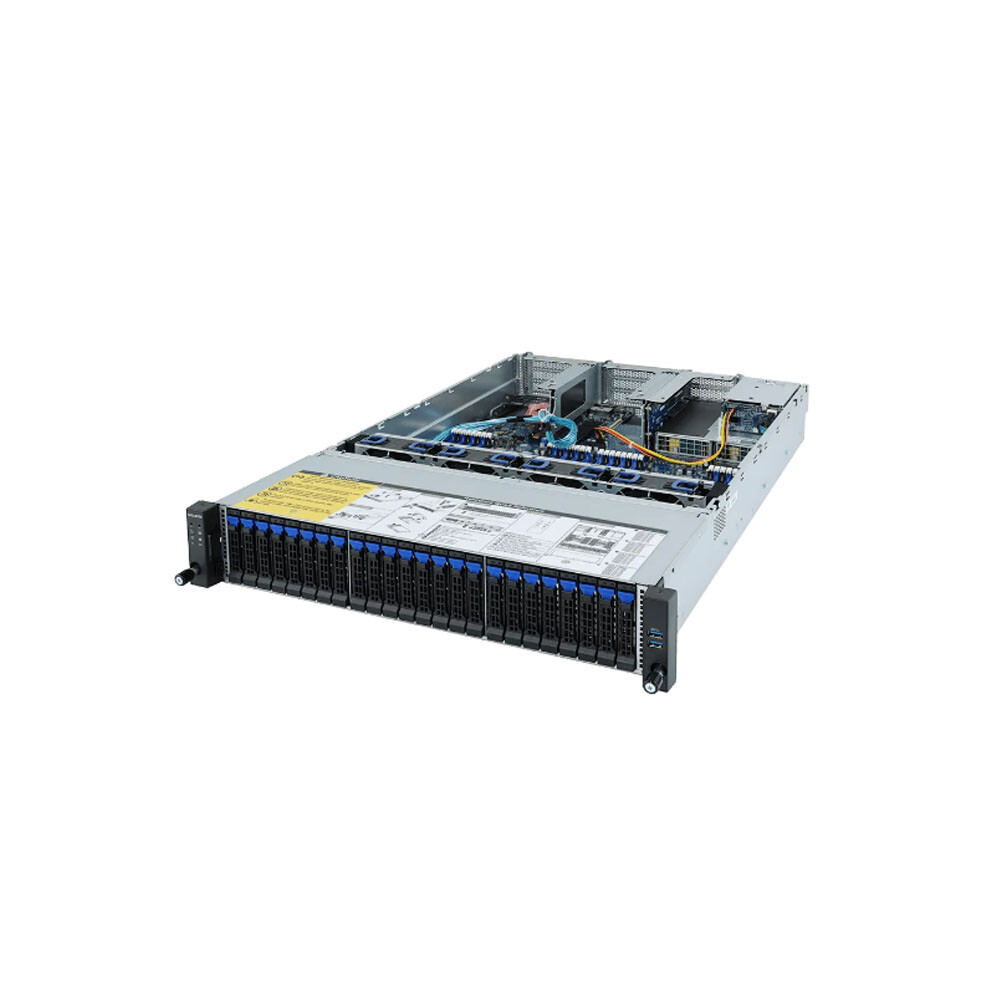 Gigabyte R282-Z91 Server 24X2.5″/9364-8i/2X EPYC 7742 CPU 64C/8xDDR4 32G 3200MHz