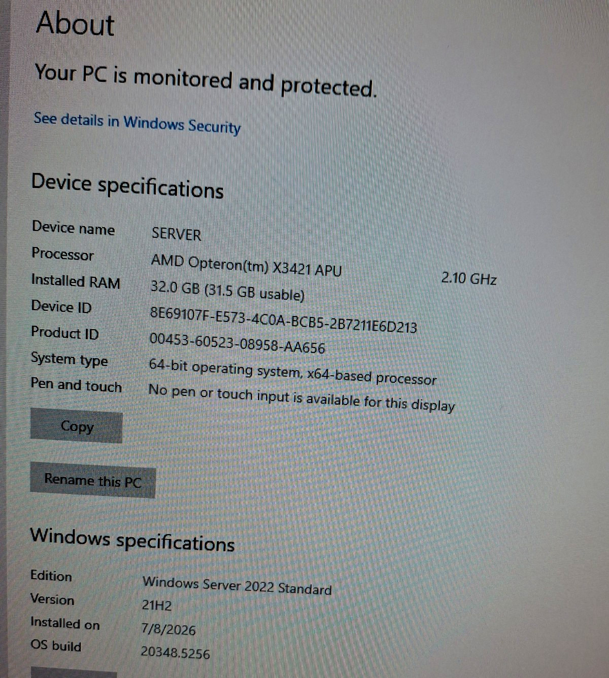 HPE Proliant Gen10 Microserver AMD Opteron X3421, 32GB-RAM HDD-2T (Ready to USE)