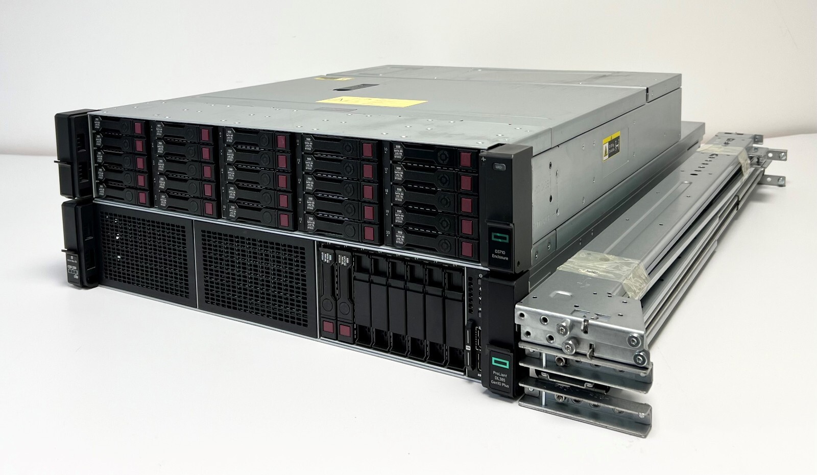 HPE DL385 Gen10 Plus D3710 48TB DAS 32-Core 512GB RAM All Flash Storage Solution
