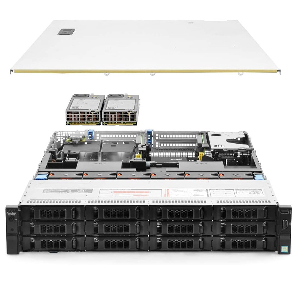 Dell PowerEdge R730XD Server 2x E5-2698 V4 = 40 Cores H730p 128GB RAM 6x trays