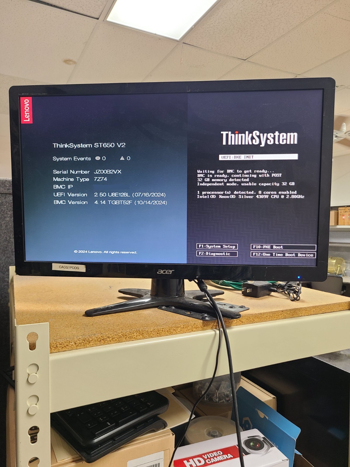 Lenovo ThinkSystem ST650 V2 Tower Server – Xeon Silver 4309Y – 32GB ECC – 8-Bay
