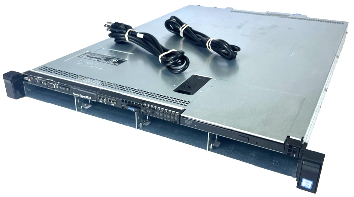 Dell PowerEdge R330 4LFF Xeon E3-1220 v5 3.0 GHz, PERC H330, 2x 350W, No RAM/HDD