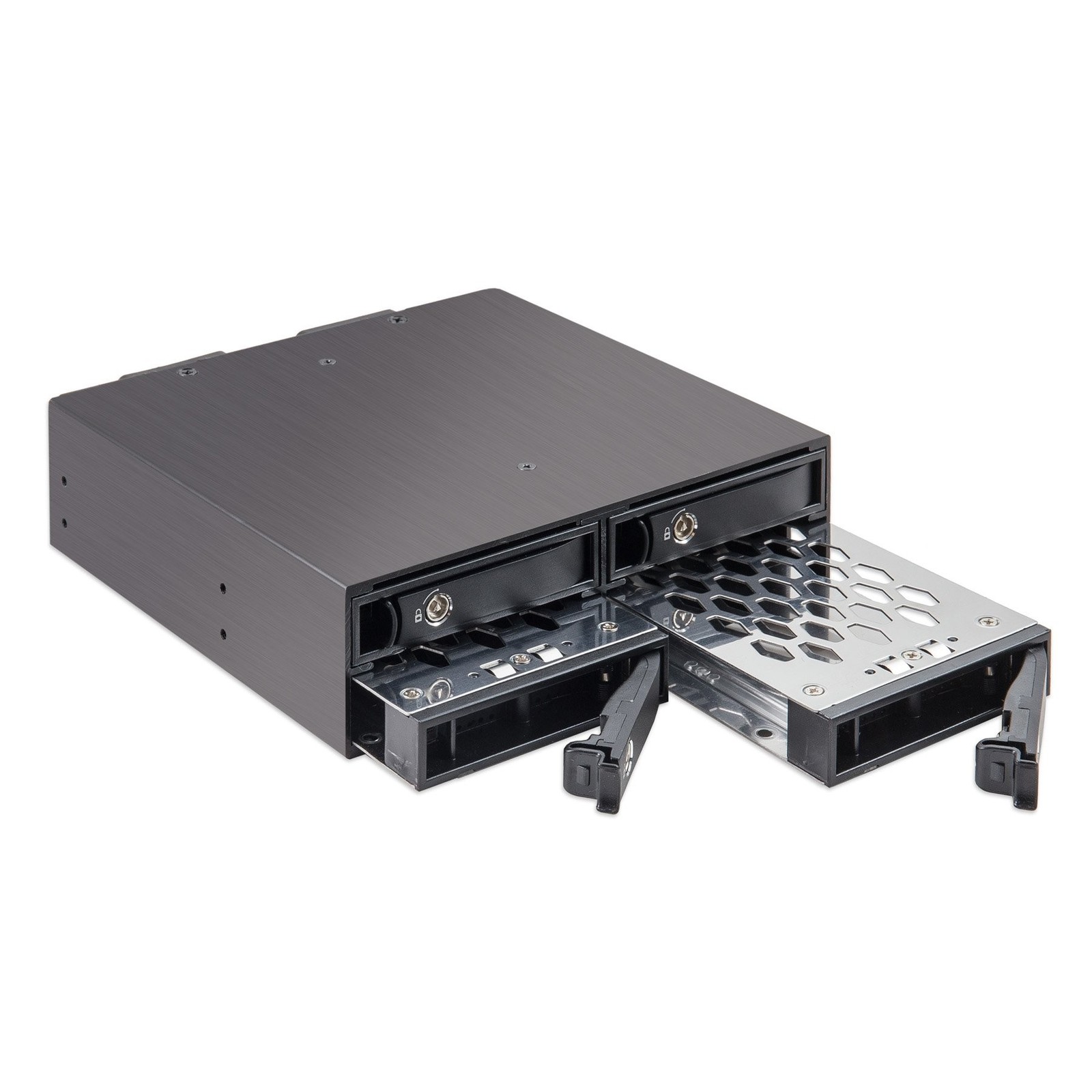 Syba 4 Bay 2.5” SATA Hard Drive Mobile Rack Mount for 5.25″ Drive Bays, fo